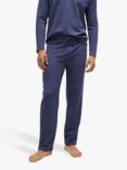 BOSS Embroidered Logo Waffle Lounge Pants, Navy