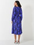 Crew Clothing Iona Floral Dress, Dark Blue