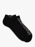 BOSS Cotton Blend Monogram Ankle Socks, Pack of 2, Black