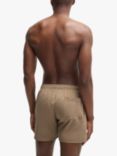 BOSS Signature Stripe Swim Shorts, Dark Beige