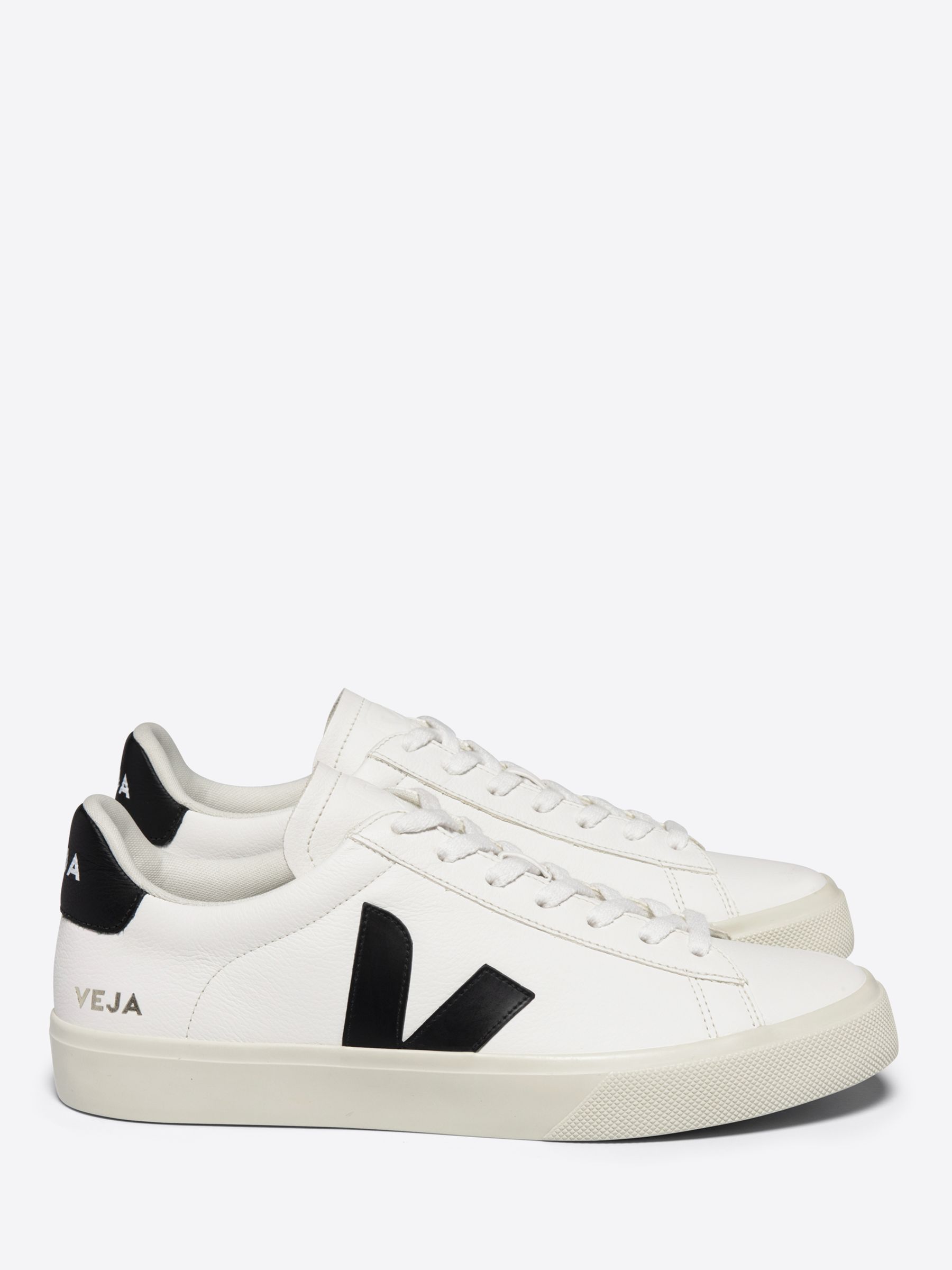 VEJA Campo Leather Trainers, Extra White/Black, 4