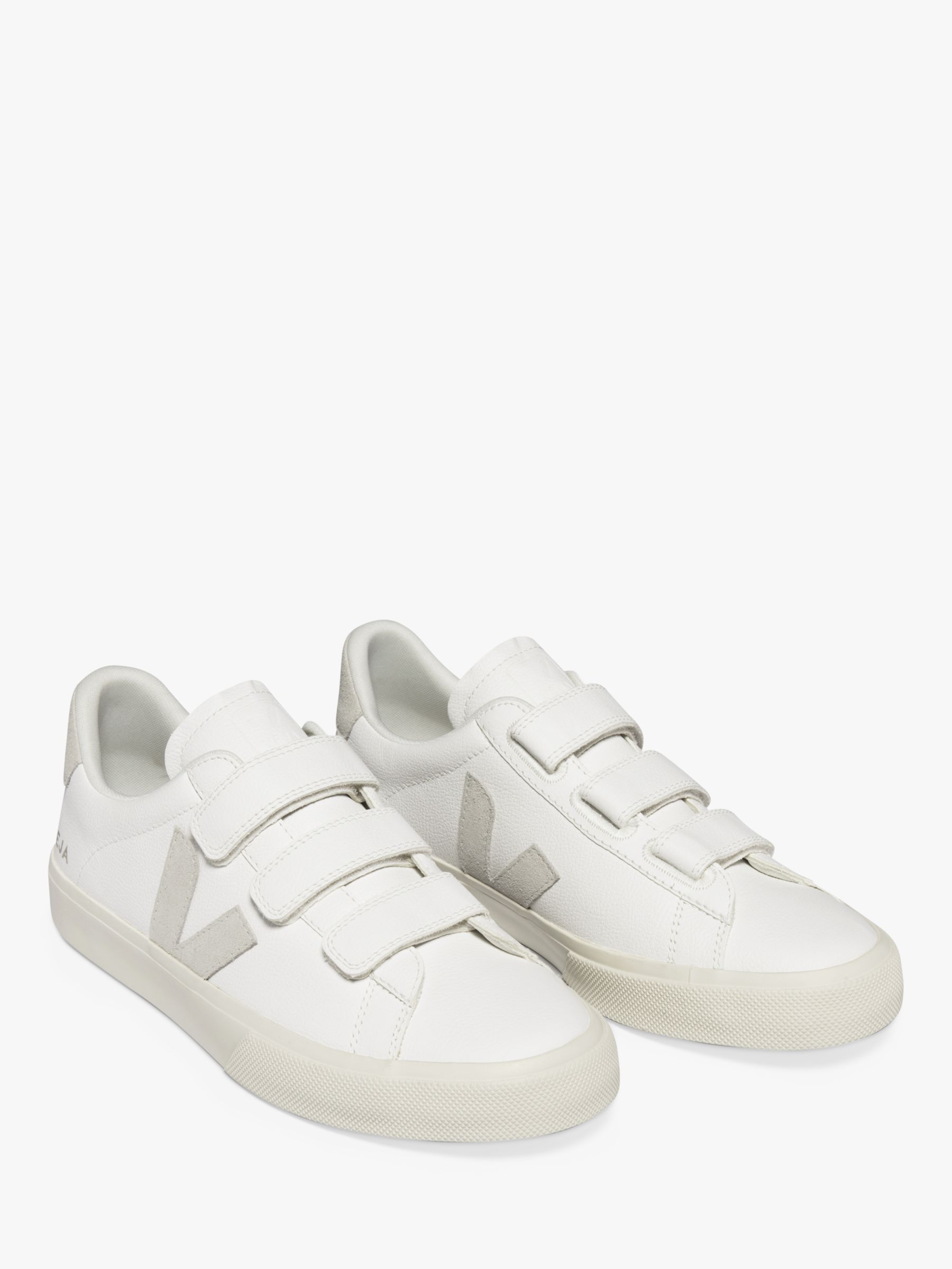 VEJA Recife Leather Trainers, Extra White/Natural, 4