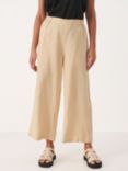 Part Two Petrines Linen Wide Leg Cropped Trousers, Warm Sand