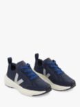 VEJA Kids' Small Canary Light Mesh Lace Trainers, Navy