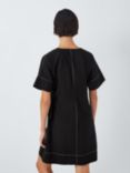 John Lewis ANYDAY Stitch Wrap Mini Dress, Black