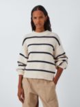 AND/OR Celeste Stripe Wool Blend Jumper, Cream/Navy