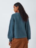 AND/OR Nieve Cropped Wool Blend Jumper, Denim Blue