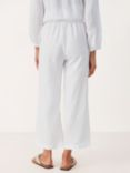 Part Two Petrines Linen Wide Leg Cropped Trousers, Bright White