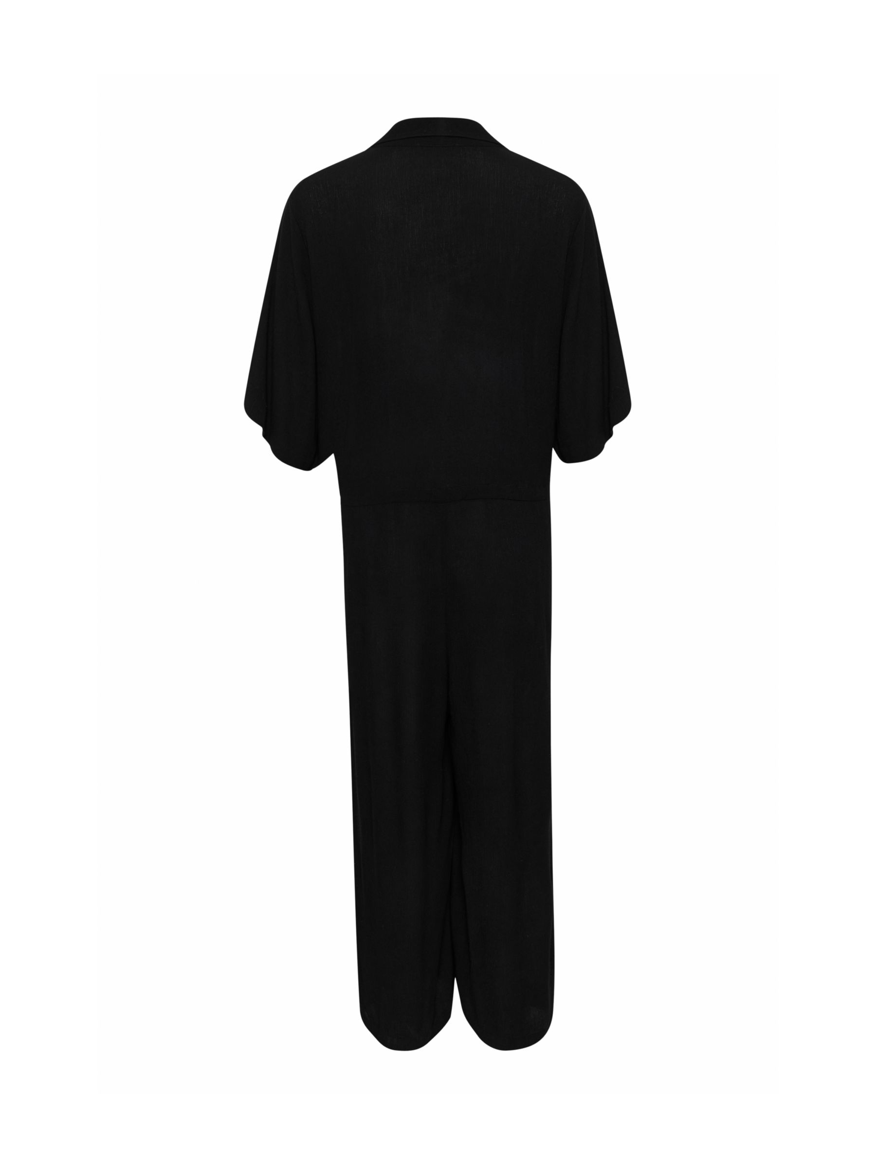 Soaked In Luxury Zaya Cropped Half Sleeve Jumpsuit, Black, XS