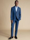 Charles Tyrwhitt Slim Fit Sharkskin Weave Suit Jacket, Indigo Blue