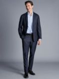 Charles Tyrwhitt Merino Wool Slim Fit Suit Trousers, Denim Blue
