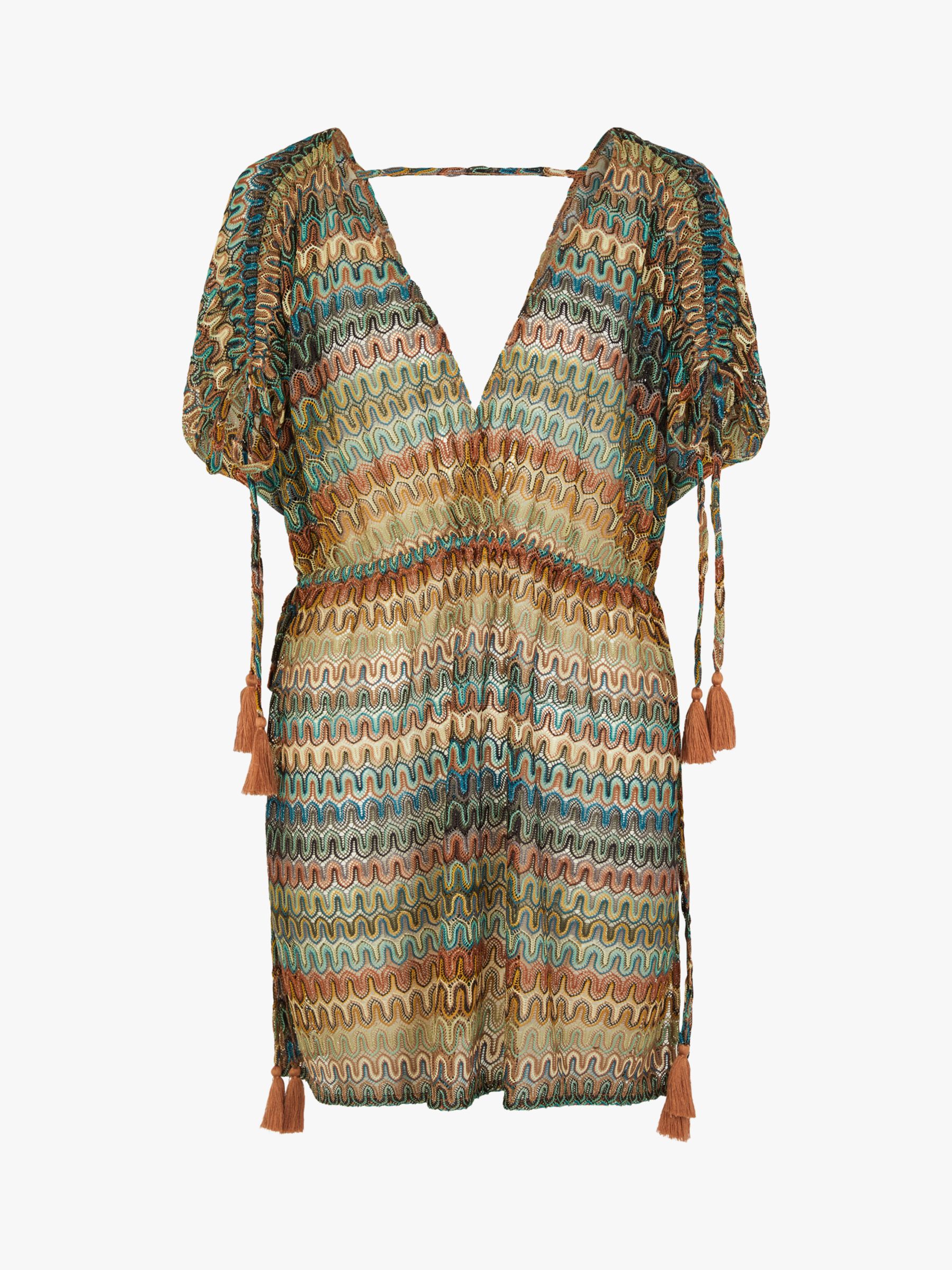 Accessorize Crochet Tassel Kaftan, Multi, XS