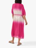 Accessorize Ombre Pleated Kaftan, Pink