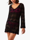 Accessorize Crochet Kaftan, Black