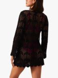 Accessorize Crochet Kaftan, Black