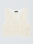 rag & bone Coralie Crochet Vest Top, Ivory