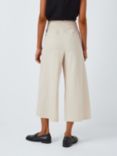 Theory Utility Patch Cropped Wide Leg Linen Blend Trousers, Straw