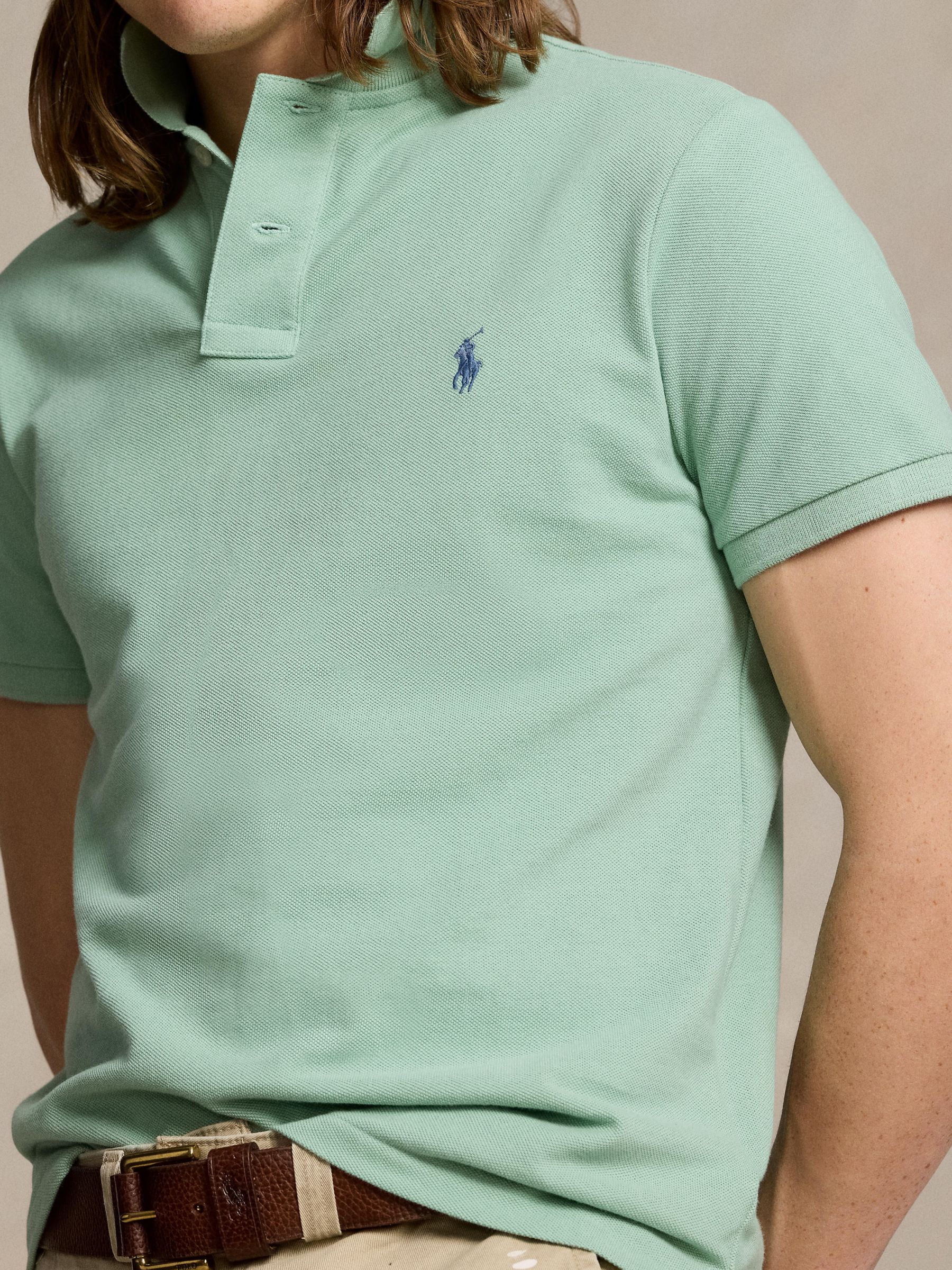 Ralph Lauren American Style Standard Polo Shirt, Faded Mint, S