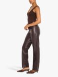 Good American Better Than Leather Faux Leather Trousers, Bark