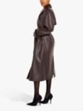 Good American Uniform Faux Leather Trench Coat, Bark