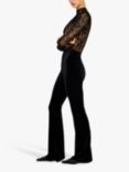 Good American Flared Velvet Trousers, Black