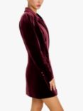 Good American Velvet Blazer Mini Dress, Oxblood