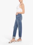 Good American The Weekender Cuffer Jeans, Indigo 711