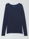 John Lewis Heat Generating Sparkle Long Sleeve Top, Navy