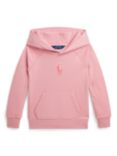 Ralph Lauren Kids' Polo Embroidered Logo Hooded Sweatshirt, Tickled Pink