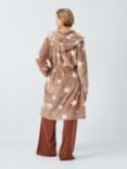 John Lewis Waffle Star Dressing Gown, Caramel/Ivory