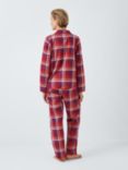 John Lewis Christmas Plaid Check Brushed Cotton Pyjama Set, Red