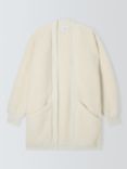 John Lewis Borg Throw On Cardigan, Ivory