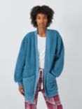 John Lewis  Borg Throw On Cardigan, Smoky Blue