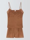 John Lewis Silk Camisole Pyjama Set, Toffee