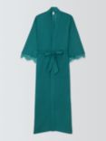 AND/OR Lace Satin Maxi Robe, Teal