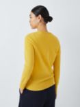 John Lewis Cashmere Crew Neck Jumper, Yellow