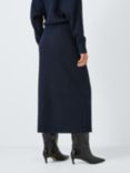 John Lewis Wool Blend Skirt, Navy