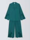 AND/OR Modal Broderie Pyjama Set, Teal