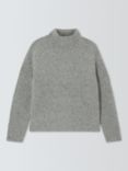 John Lewis Donegal Roll Neck Wool Blend Jumper, Grey