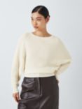 John Lewis Batwing Merino Wool Blend Jumper, Ecru