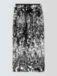 John Lewis Sequin Skirt, Silver