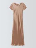 John Lewis Silk Maxi Nightdress, Champagne