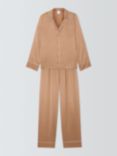 John Lewis Piped Silk Pyjama Set, Champagne