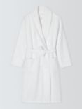 John Lewis Luxury Organic Cotton Blend Towelling Dressing Gown, White