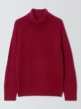 John Lewis Donegal Wool Blend Roll Neck Jumper, Port Royale