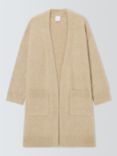 John Lewis Longline Open Neck Wool Blend Cardigan, Caramel