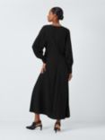 John Lewis Cutwork Batwing Midi Dress, Black