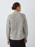 John Lewis Wool Blend Cable Knit Jumper, Ecru Twist