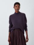 John Lewis Soft Turtle Neck Jumper, Purple Aubergine