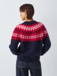 John Lewis Fair Isle Wool Blend Knit Jumper, Navy/Multi